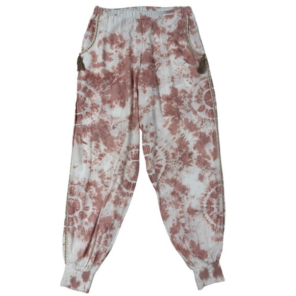 LARGE Skemo Marrakech Blush Boho Tie Dye Maxi Kaftan Dress Jaiper Harem Pant Set - Picture 8 of 12